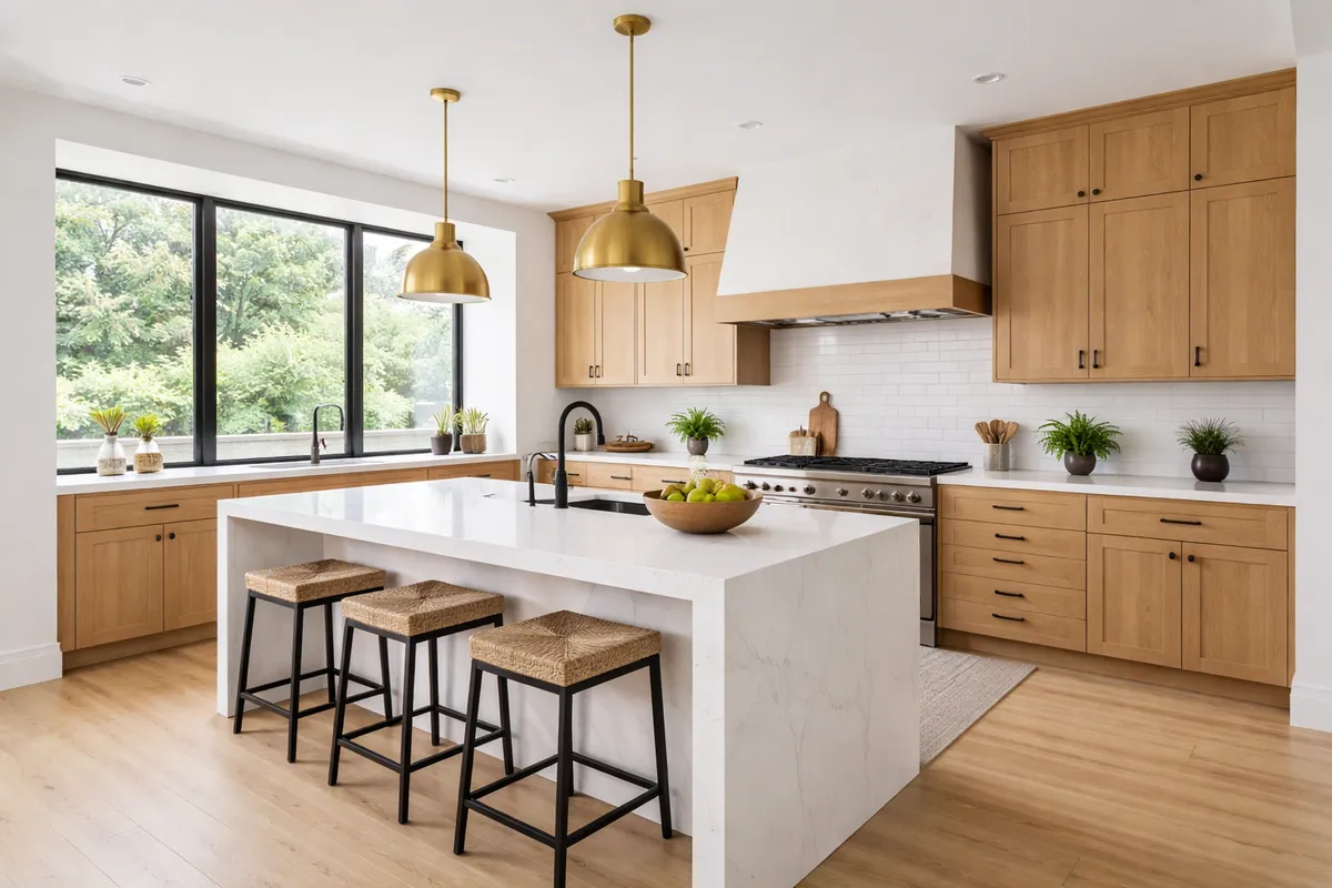 Bright Cleveland kitchen remodel with white cabinetry and updated finishes